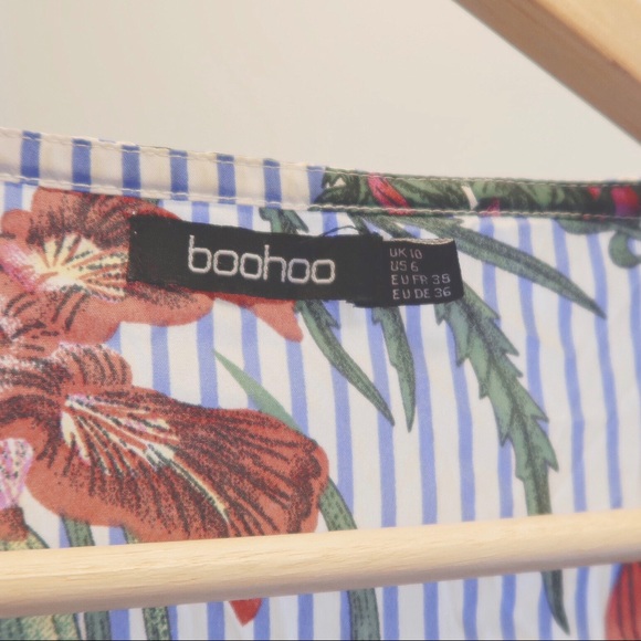 Floral Bow Tie Wrap Dress - Picture 8 of 8